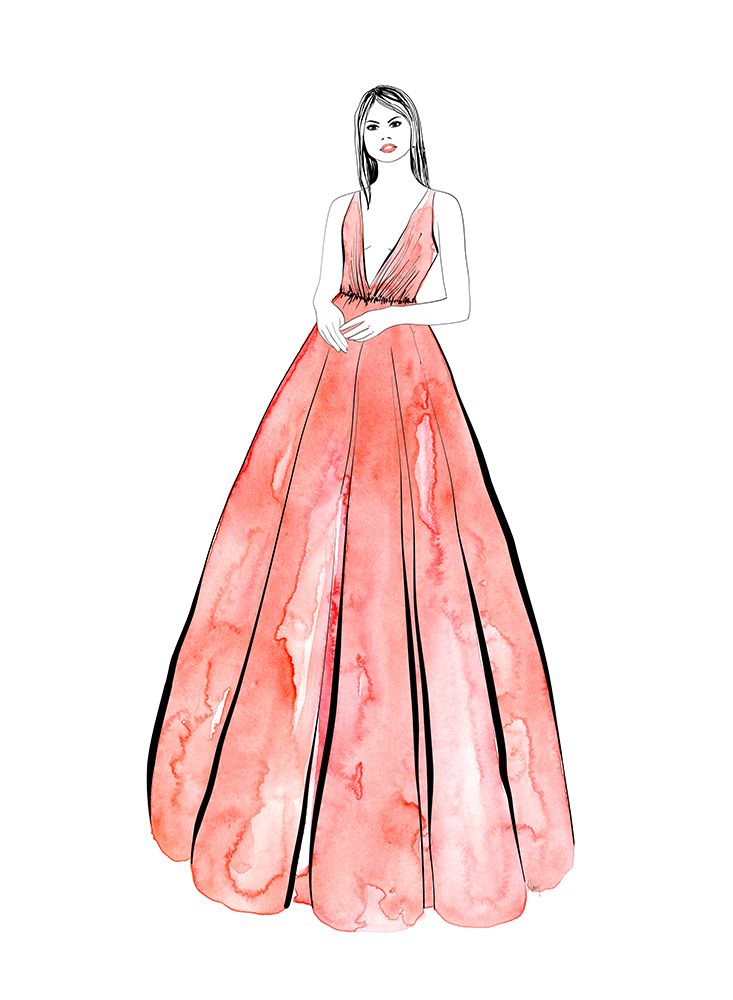 Kaede fashion illustration art print by Rosana Laiz Blursbyai for $57.95 CAD