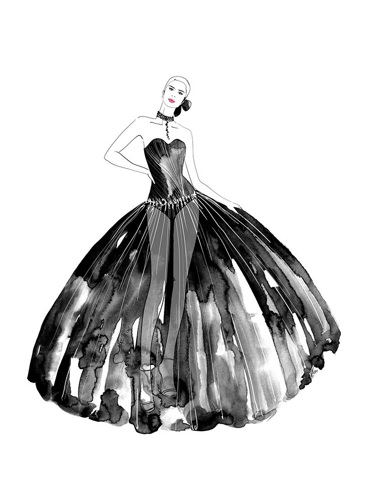 Beren fashion illustration art print by Rosana Laiz Blursbyai for $57.95 CAD