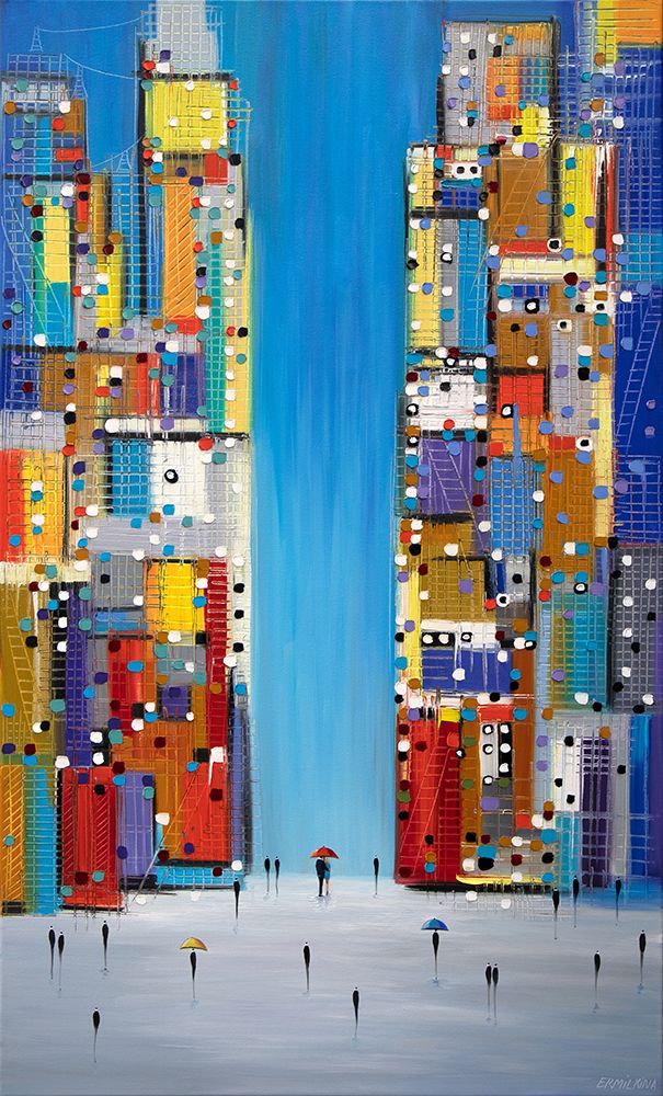 Ermilkina Day In the City 60x36 Oil art print by Ekaterina Ermilkina for $57.95 CAD