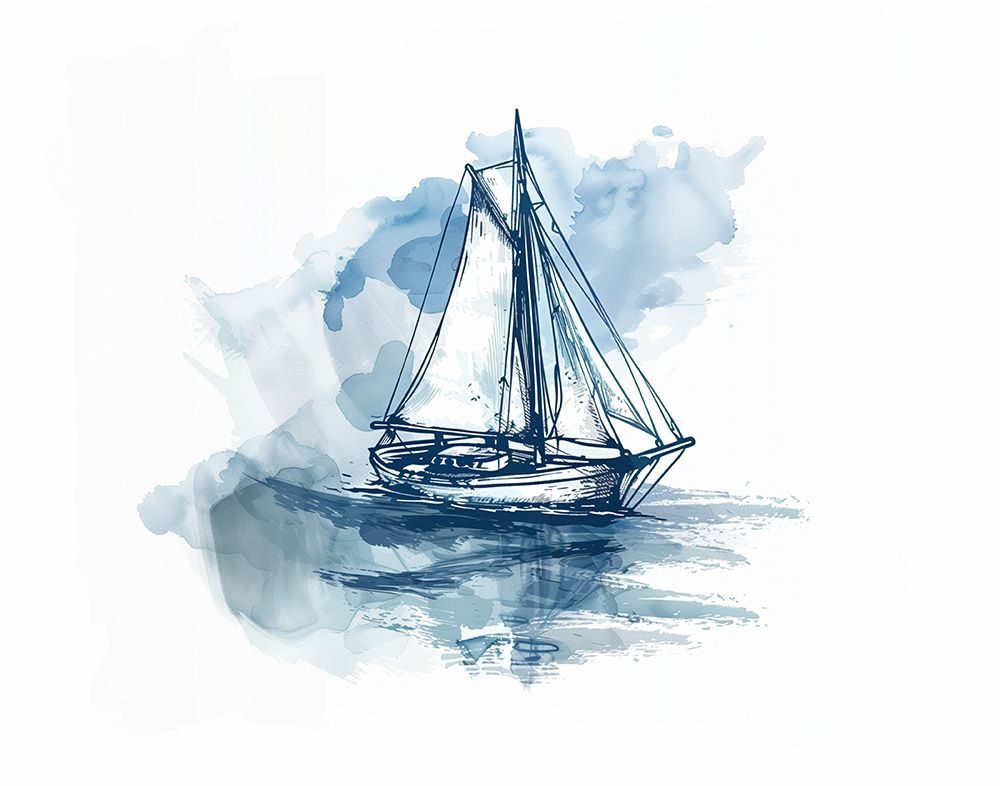 Sailboat art print by Jolly and Dash for $57.95 CAD