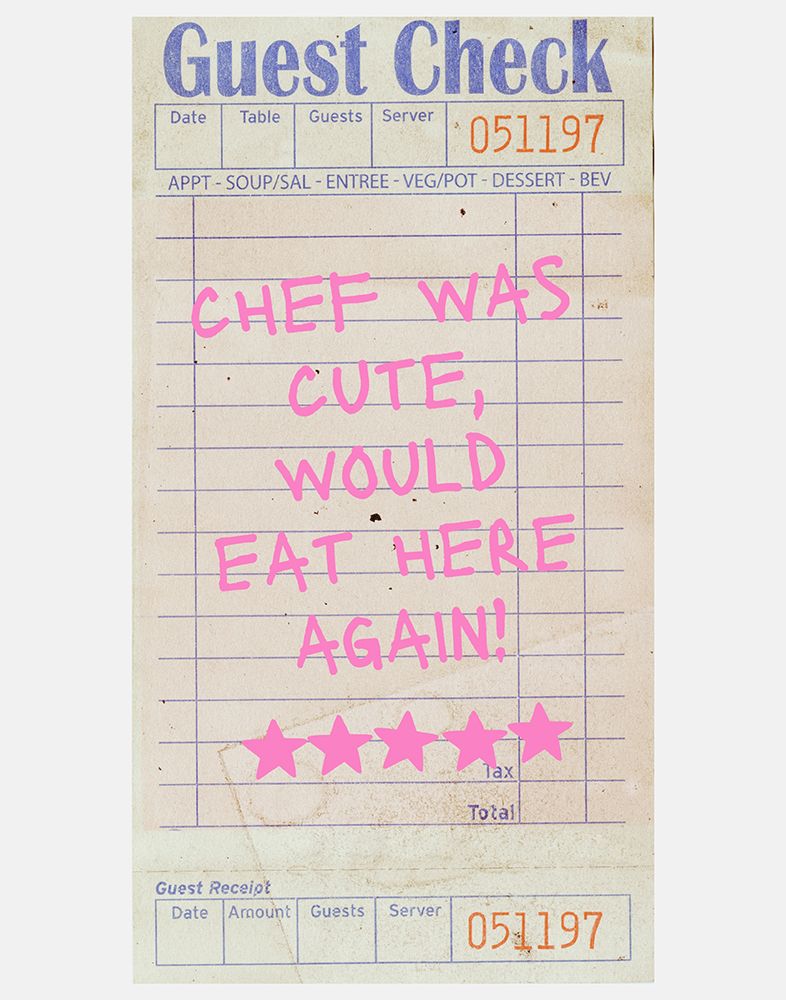 Chef Was Cute   Pink art print by Jolly and Dash for $57.95 CAD