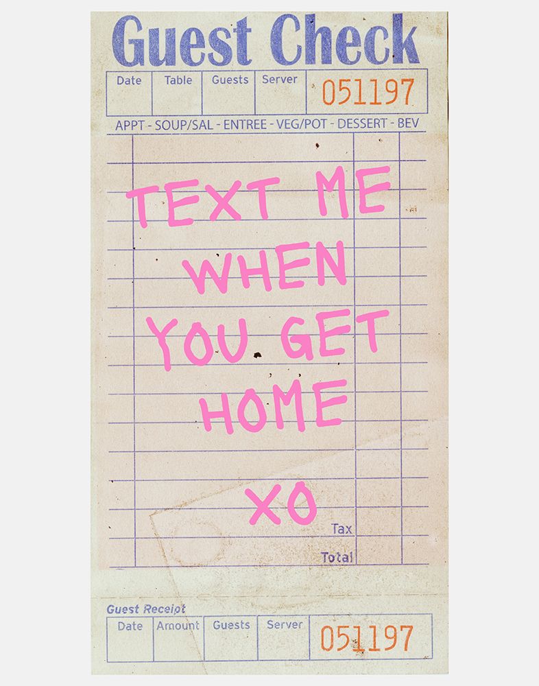 Text Me - Pink art print by Jolly and Dash for $57.95 CAD