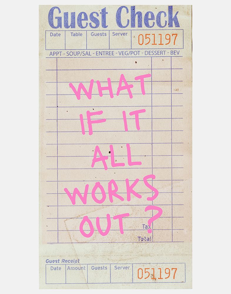 What If It All Works Out   Pink art print by Jolly and Dash for $57.95 CAD