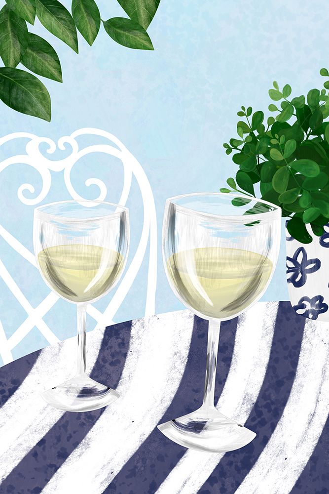 White wine under the tree art print by EMELIEmaria for $57.95 CAD