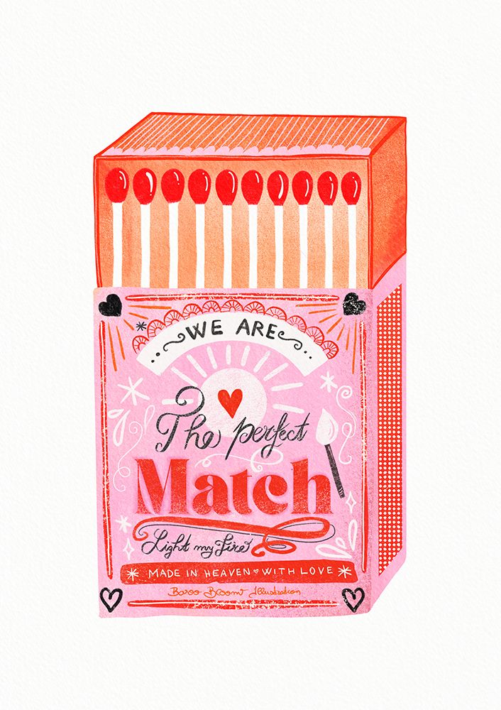 Match Box - The Perfect Match art print by Baroo Bloom for $57.95 CAD