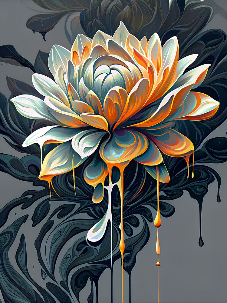 Dripping Flora Fantasy art print by Miguel Bruzual for $57.95 CAD