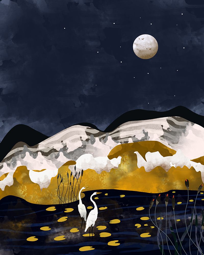 Midnight Lake art print by Uma Gokhale for $57.95 CAD