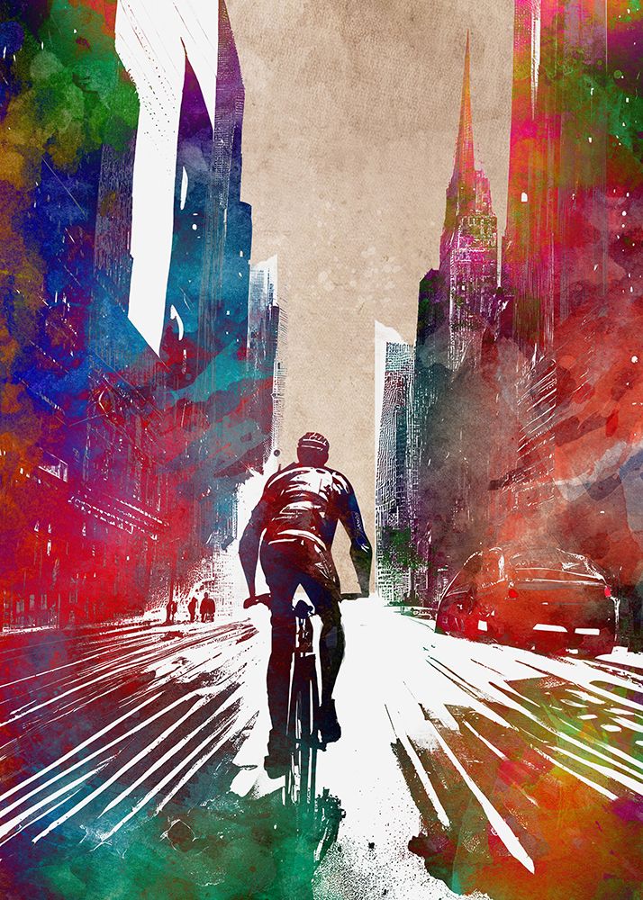Sport Cycling Art (2) art print by Justyna Jaszke for $57.95 CAD