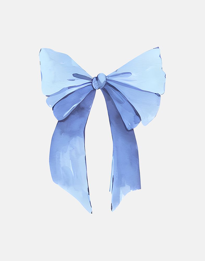 Blue Bow Elegant art print by Jolly and Dash for $57.95 CAD