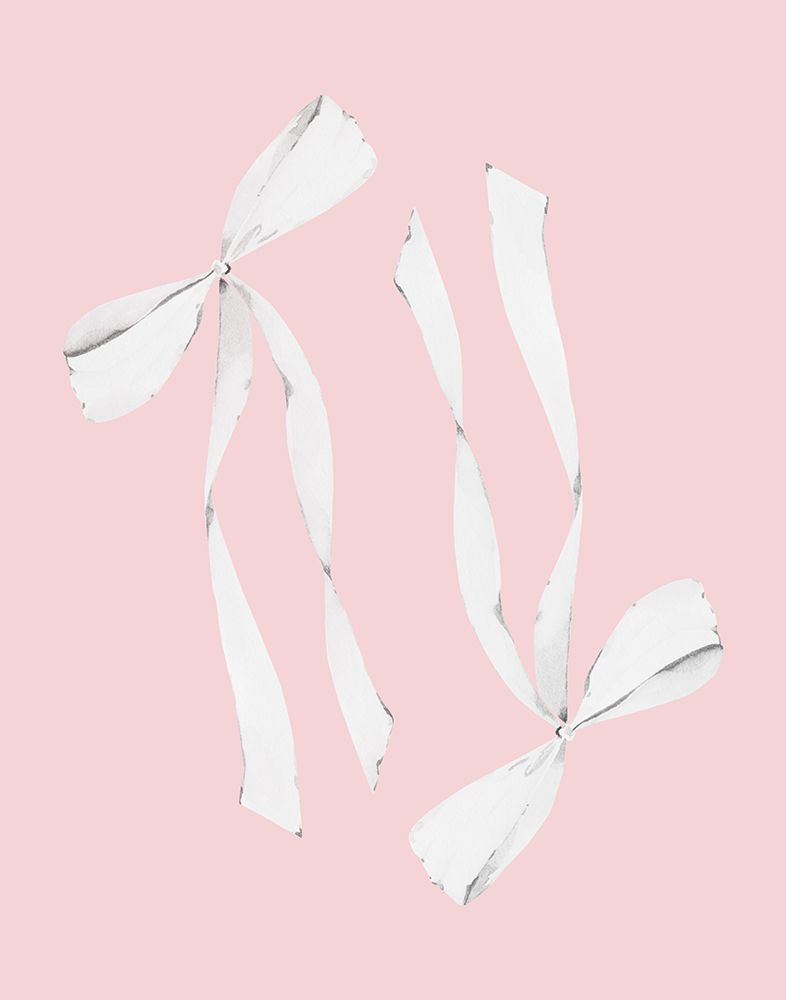 Two White Bows On Pink art print by Jolly and Dash for $57.95 CAD