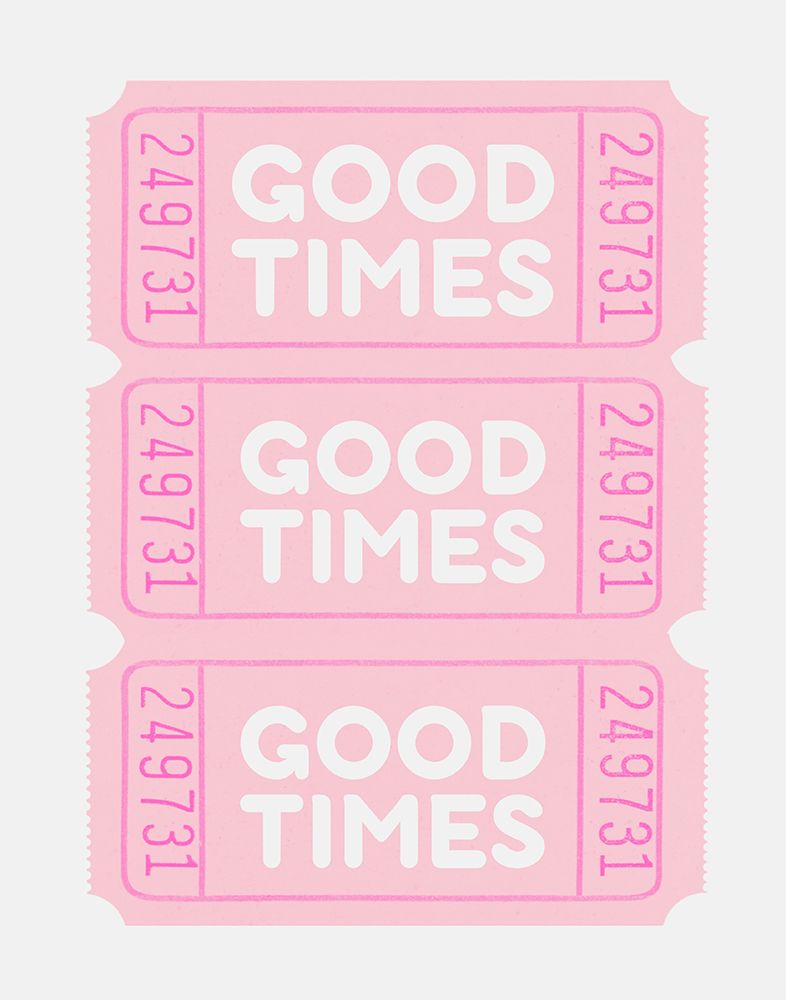 Pink With White Good Times art print by Jolly and Dash for $57.95 CAD