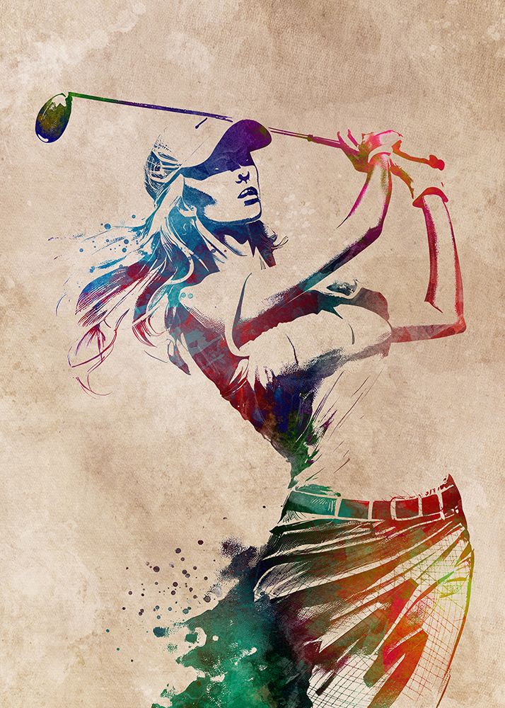 Sport Golf Player Art art print by Justyna Jaszke for $57.95 CAD
