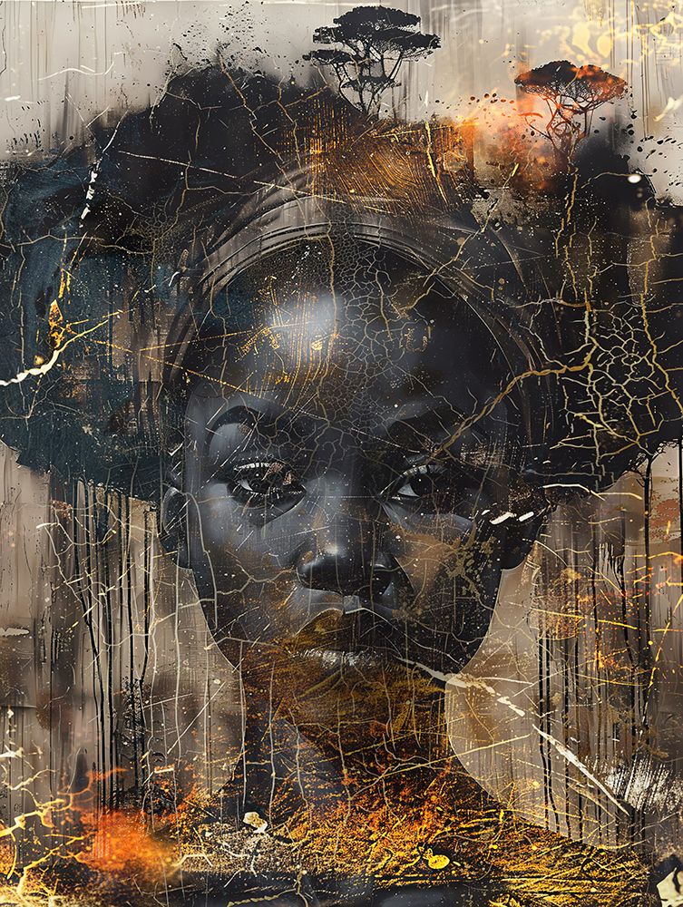 African Art Illustration Wallart 084 art print by Rafal Kulik for $57.95 CAD