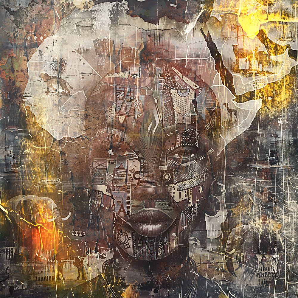 African Art Illustration Wallart 090 art print by Rafal Kulik for $57.95 CAD