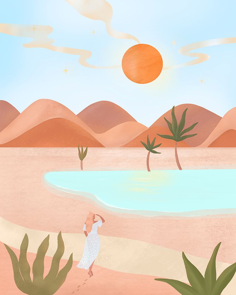 Desert Oasis art print by Petra Lizde for $57.95 CAD