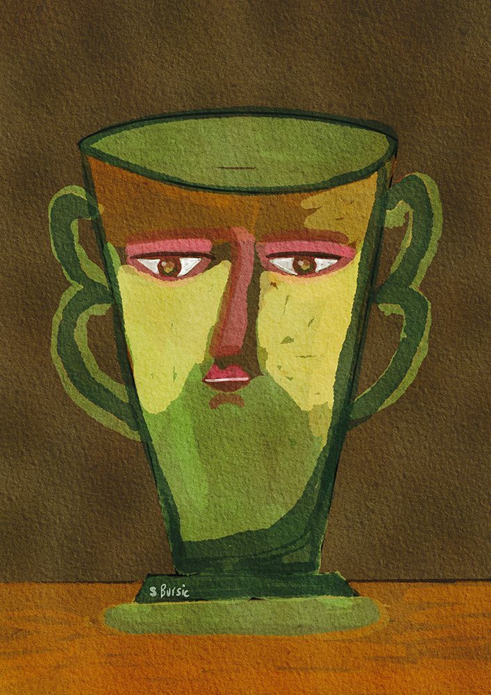 Mug man brown version art print by Sharyn Bursic for $57.95 CAD