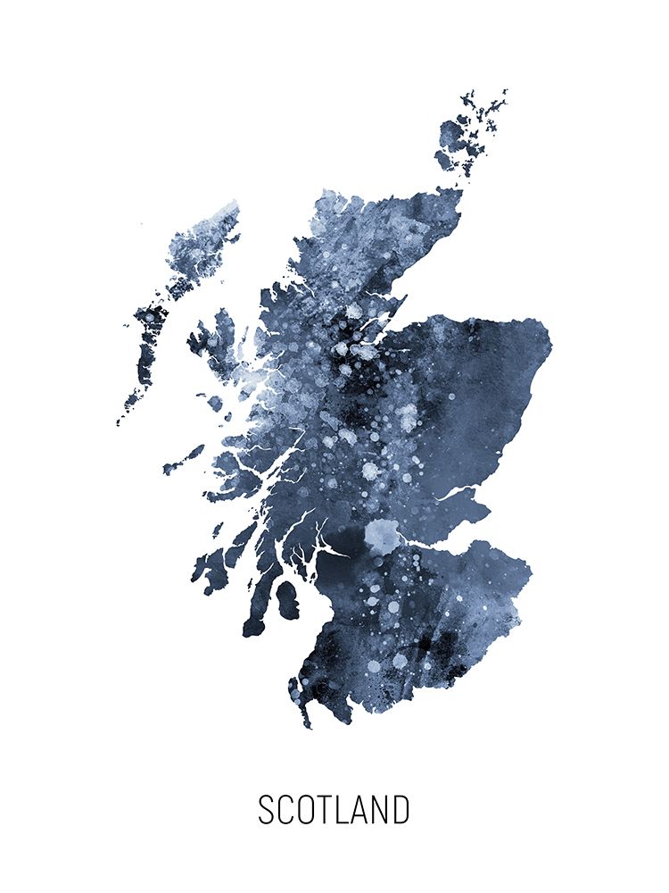 Scotland Watercolor Map art print by Michael Tompsett for $57.95 CAD