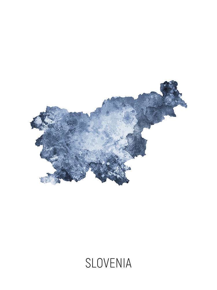 Slovenia Watercolor Map art print by Michael Tompsett for $57.95 CAD