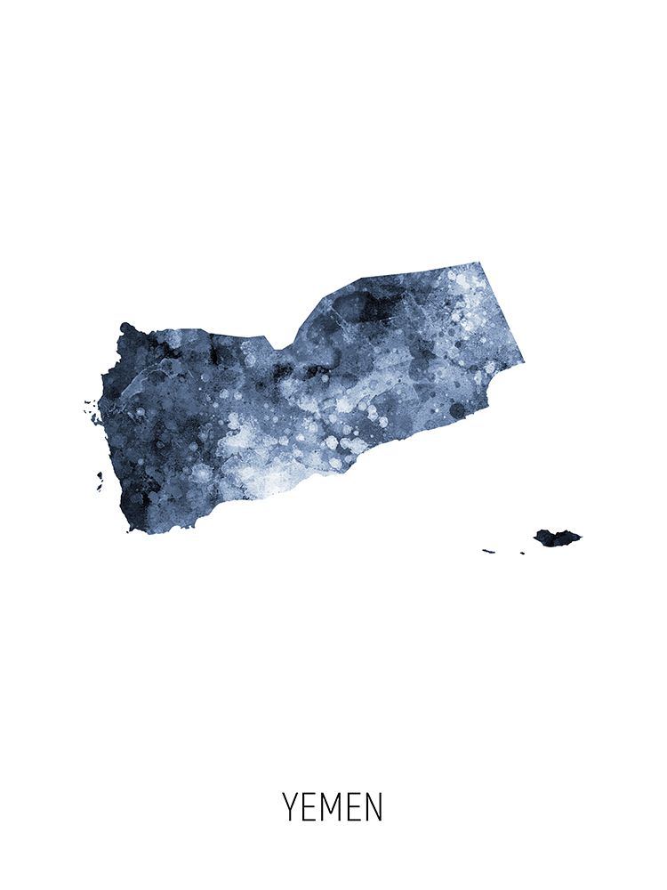 Yemen Watercolor Map art print by Michael Tompsett for $57.95 CAD