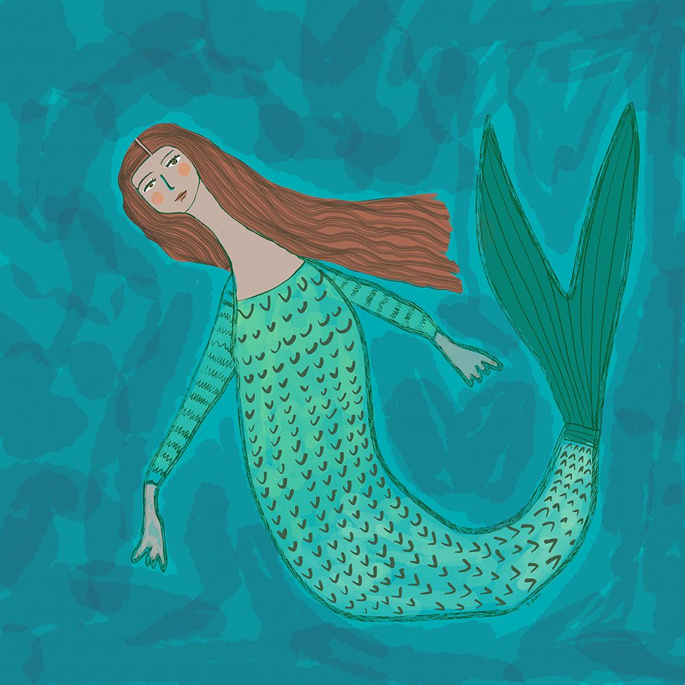 Mermaid BLUE art print by Sharyn Bursic for $57.95 CAD