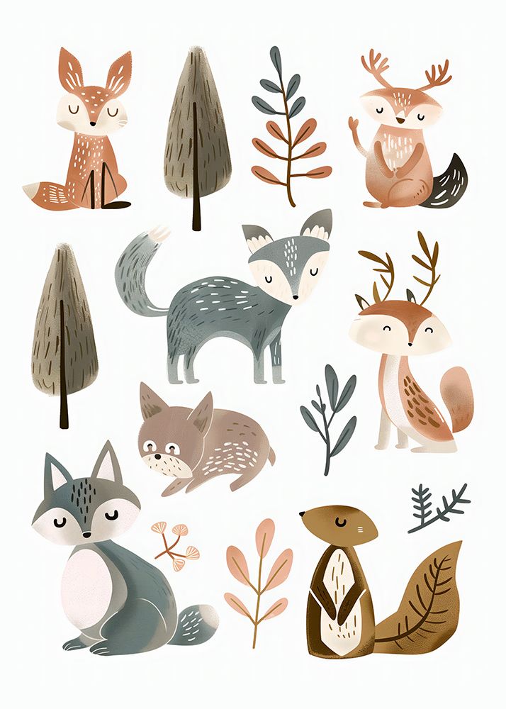 Cute Animals No 1 art print by Andreas Magnusson for $57.95 CAD
