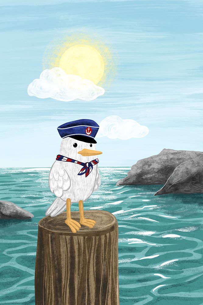 Captain Seagull art print by EMELIEmaria for $57.95 CAD