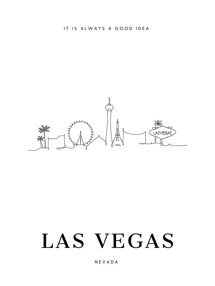 Las Vegas - Skyline art print by Ohkimiko for $57.95 CAD