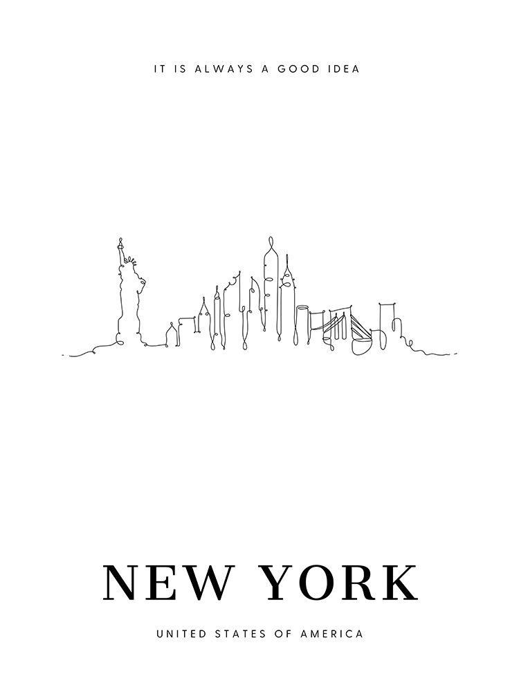 New York - Skyline art print by Ohkimiko for $57.95 CAD