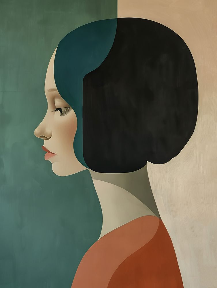 Poster Minimalist Portrait 6 art print by Bilge Paksoylu for $57.95 CAD