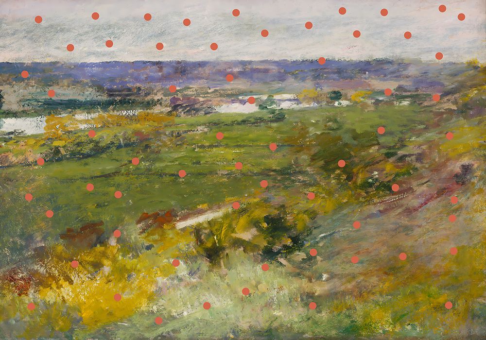 Landscape and Dots art print by The Art Concept for $57.95 CAD