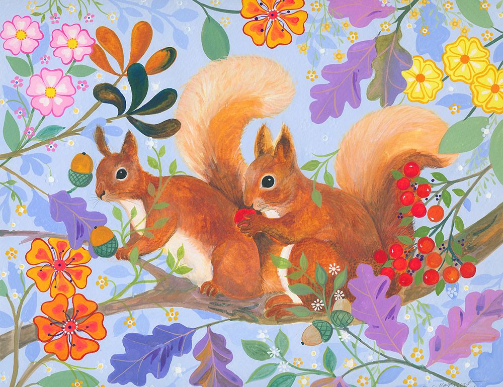 Joyful Squirrels art print by Isabelle Brent for $57.95 CAD