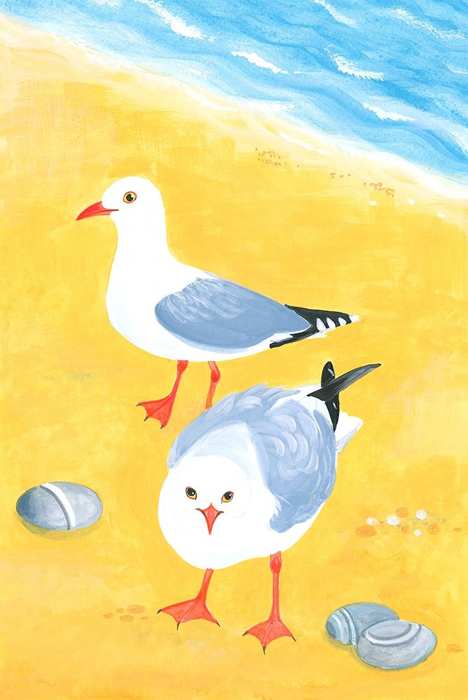 20210305174233794 0001 Mouettes Amies Seagulls Beach Plage Re Worked art print by Isabelle Brent for $57.95 CAD