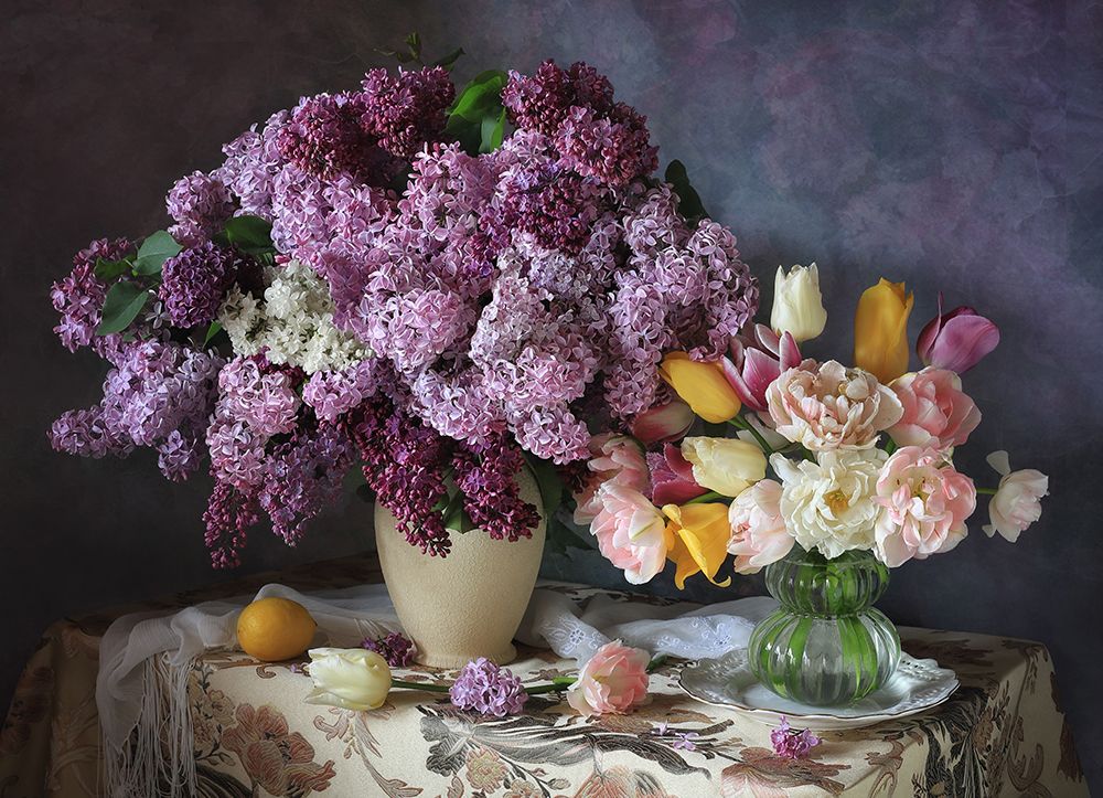 Still life with May bouquets art print by Tatyana Skorokhod for $57.95 CAD