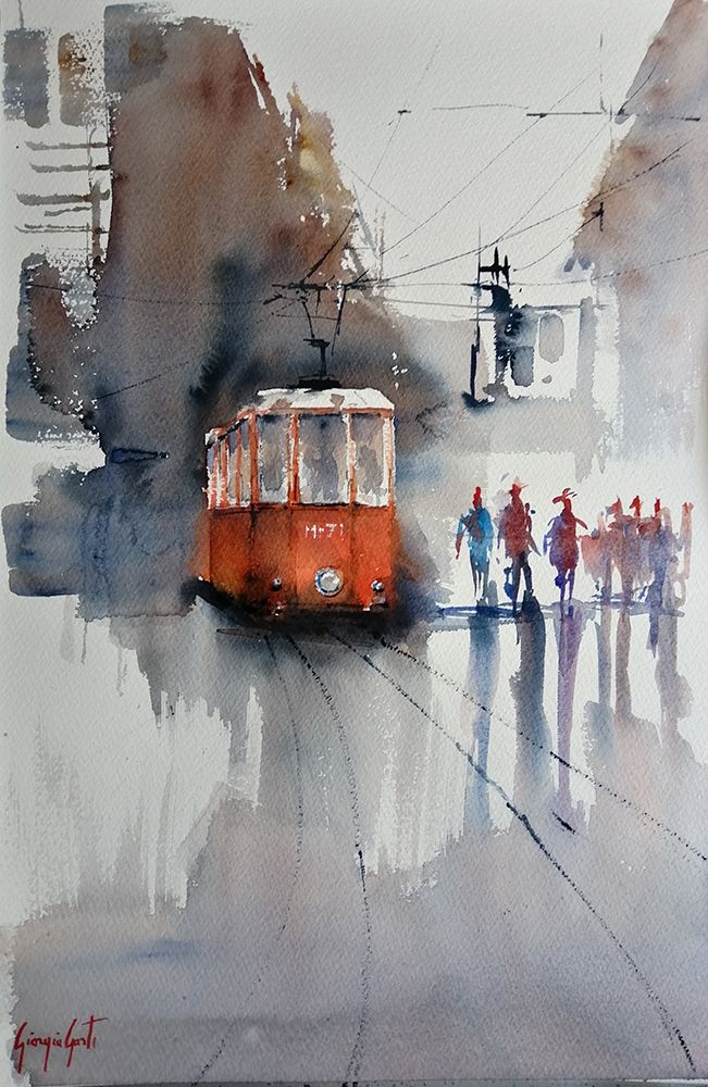 tram in Milan 27 art print by Giorgio Gosti for $57.95 CAD