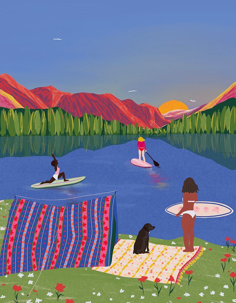 Paddle Boarding  2 art print by Ceyda Alasar for $57.95 CAD