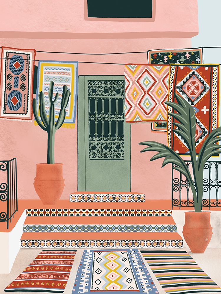 Moroccan Terrace art print by Ceyda Alasar for $57.95 CAD