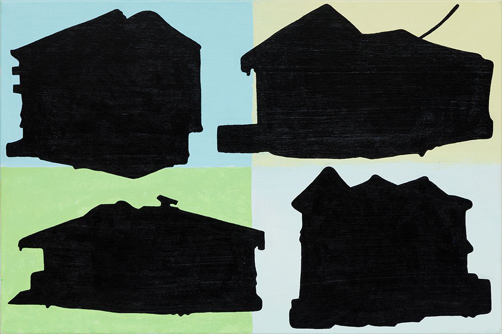 Silhouette Houses art print by Dirk Kruithof for $57.95 CAD