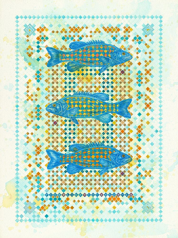 Fish Like You and Me art print by Dobri Gjurkov for $57.95 CAD