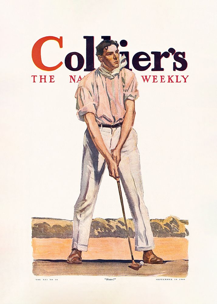 Colliers Golf (1908) art print by Edward Penfield for $57.95 CAD