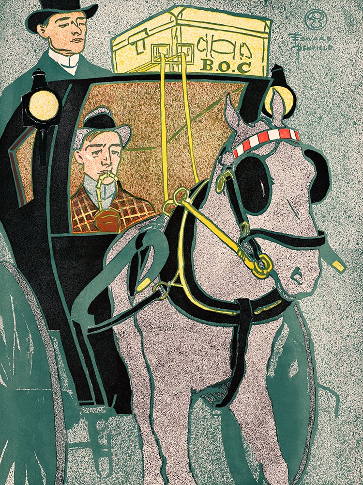 Man In Carriage (1896) art print by Edward Penfield for $57.95 CAD