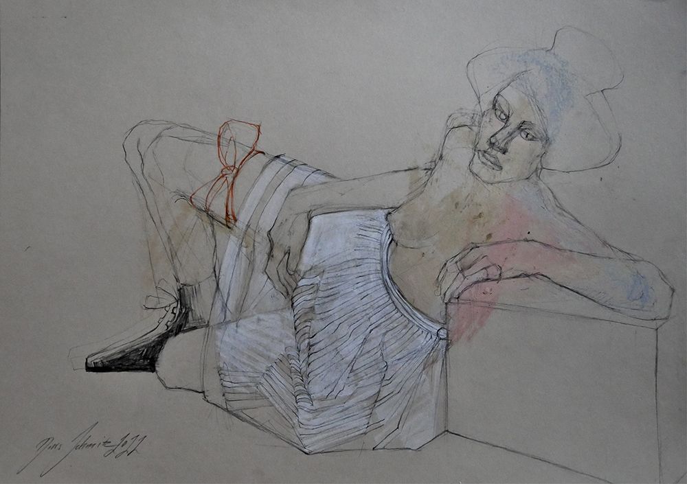 Egon Schiele Tribute art print by Doris Schmitz for $57.95 CAD