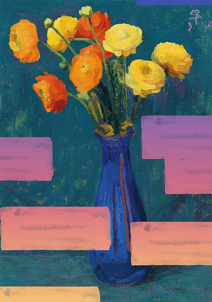 Abstract Flowers art print by The Art Concept for $57.95 CAD