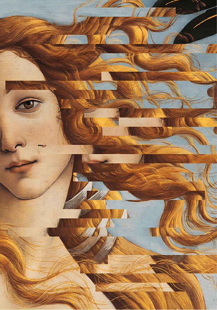 The Birth of Venus by Sandro Botticelli COLLAGE art print by The Art Concept for $57.95 CAD