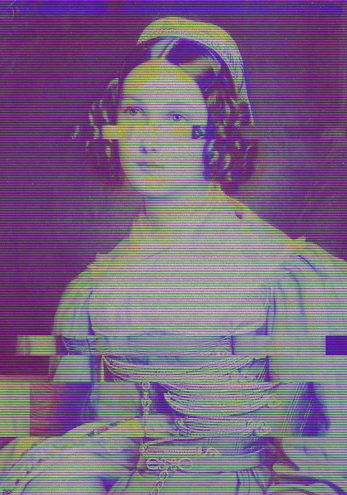 Glitched Lady art print by The Art Concept for $57.95 CAD