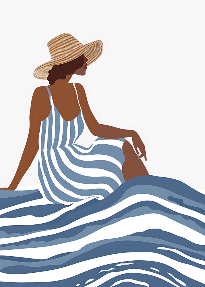 The Girl In the Striped Dress art print by Andreas Magnusson for $57.95 CAD