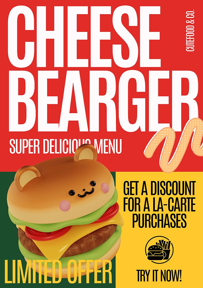 Cheese Burger Offer art print by Julia Ramiro for $57.95 CAD