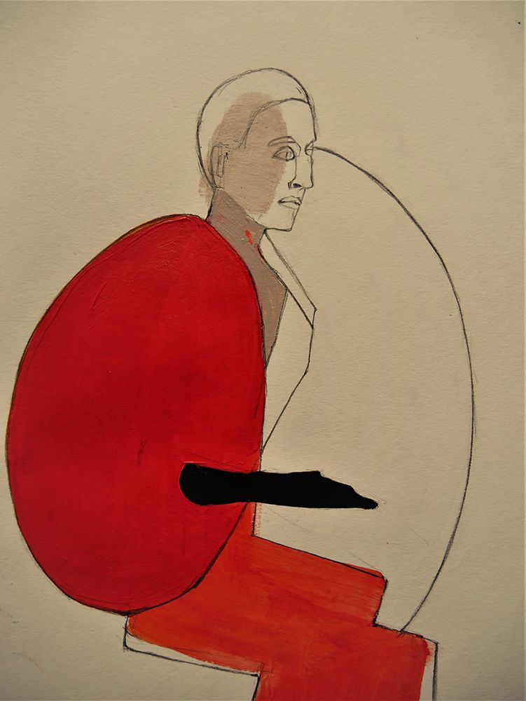 Woman In Red art print by Doris Schmitz for $57.95 CAD