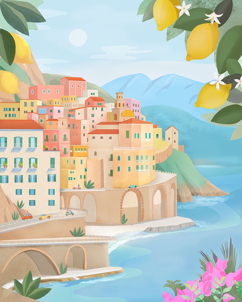 Amalfi Coast art print by Petra Lizde for $57.95 CAD