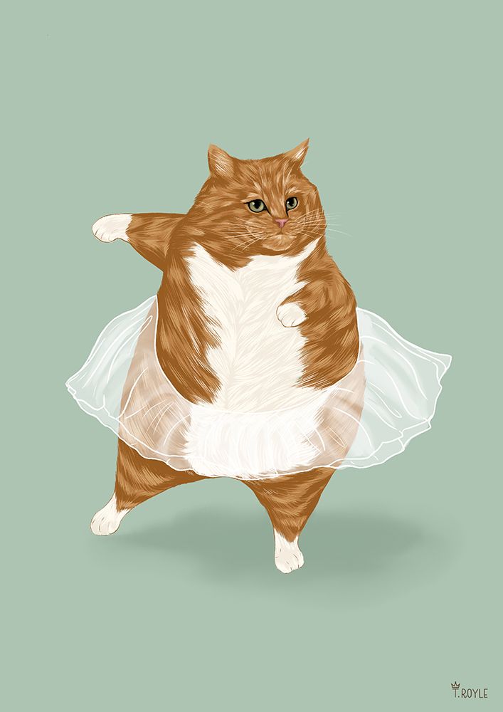 Ballet Cat - I can do anything I dream of art print by Tara Royle for $57.95 CAD