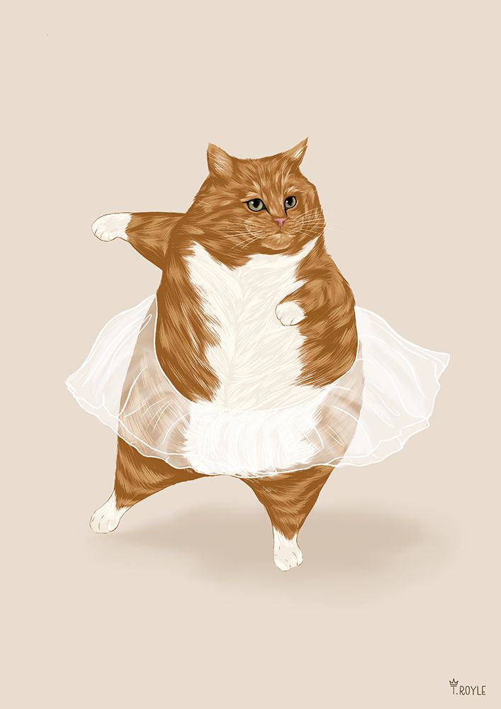 Ballet Cat - I can do anything I dream of art print by Tara Royle for $57.95 CAD